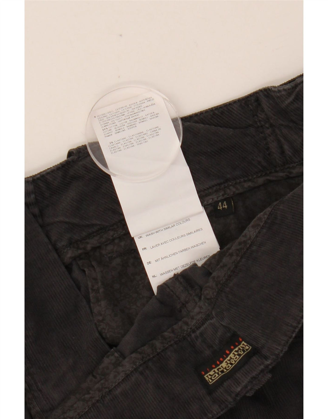 Gonna da donna in velluto a coste geografico NAPAPIJRI IT 44 media W32 cotone nero