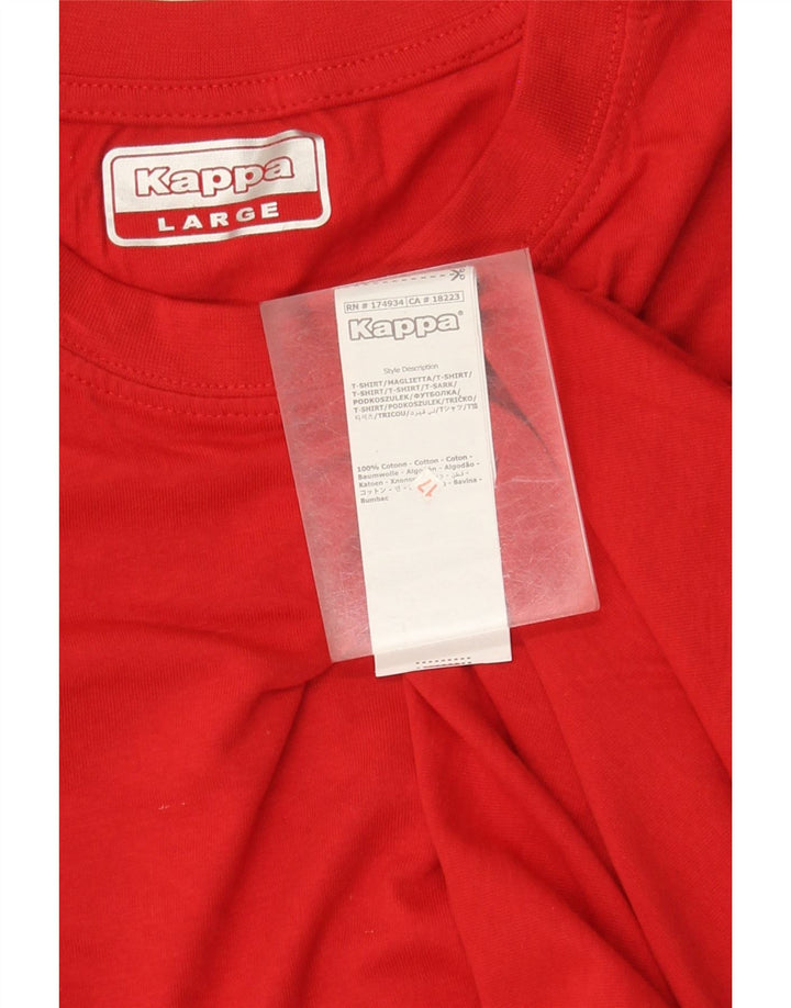 T-shirt uomo Kappa Top Large rossa in cotone