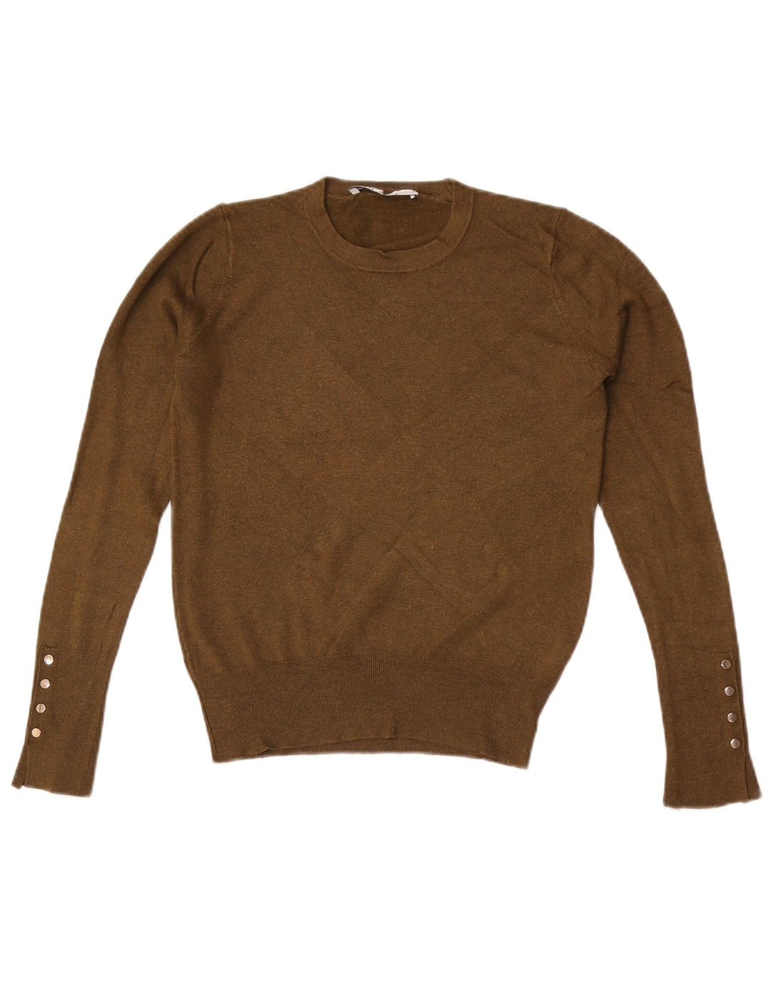 Maglione maglione girocollo da donna Zara UK 12 medio cachi