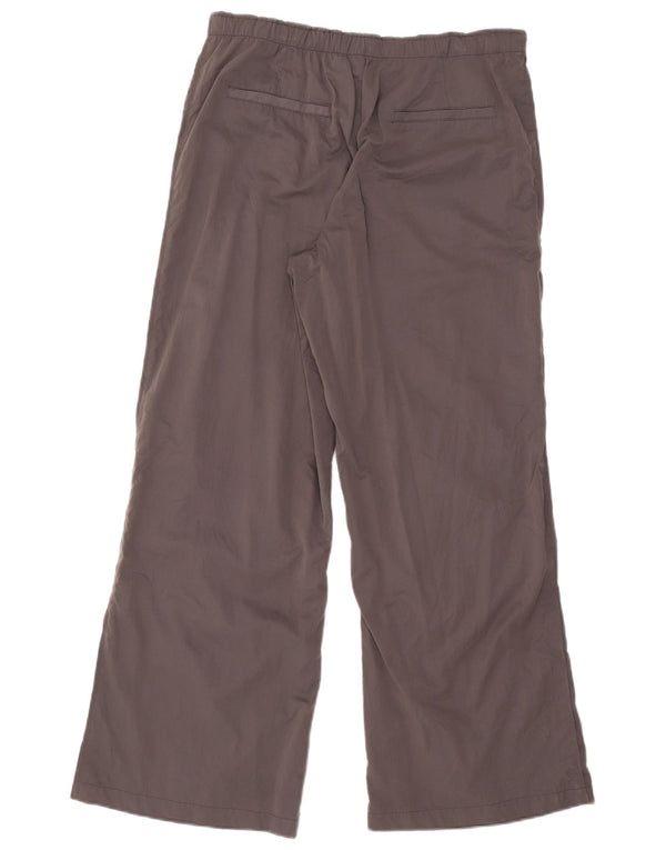 Pantaloni a gamba larga a vita alta da donna Zara Large W30 L30 poliestere grigio