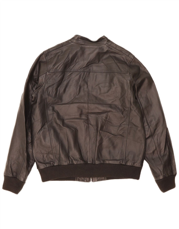 Giacca in pelle da ragazzo Marks & Spencer 13-14 anni in pelle nera