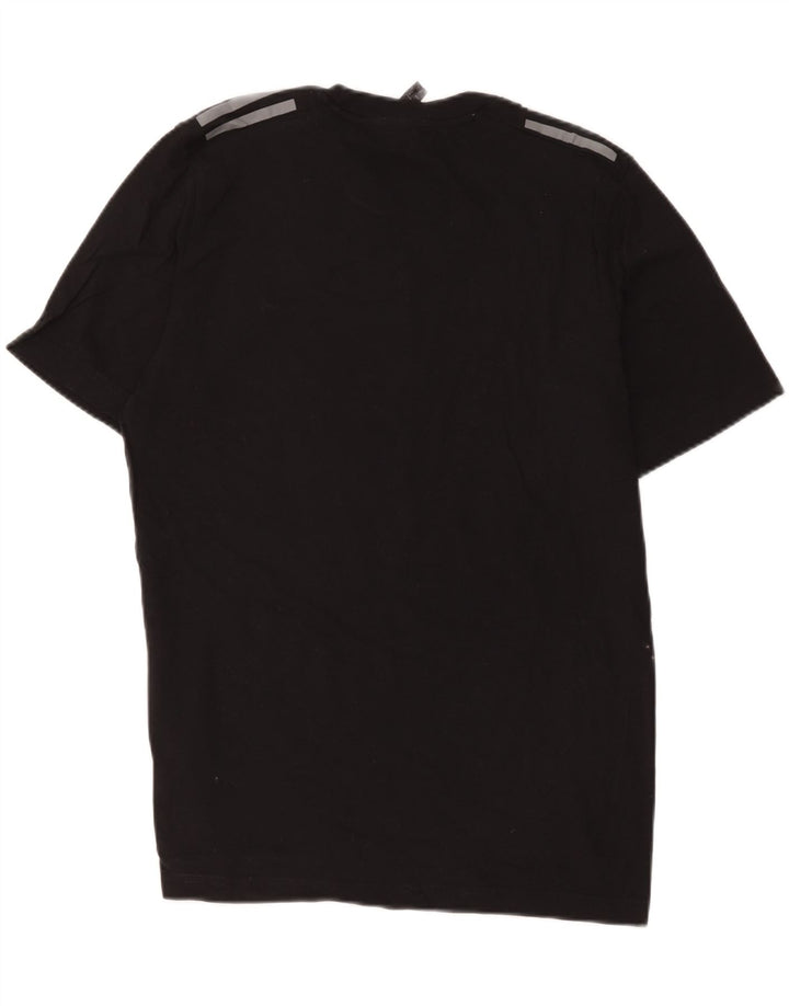T-shirt Adidas da uomo Top media in cotone nero