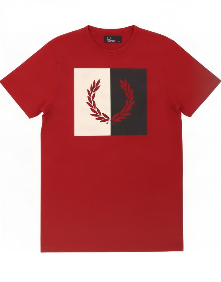 T-shirt grafica da uomo Fred Perry XS rossa