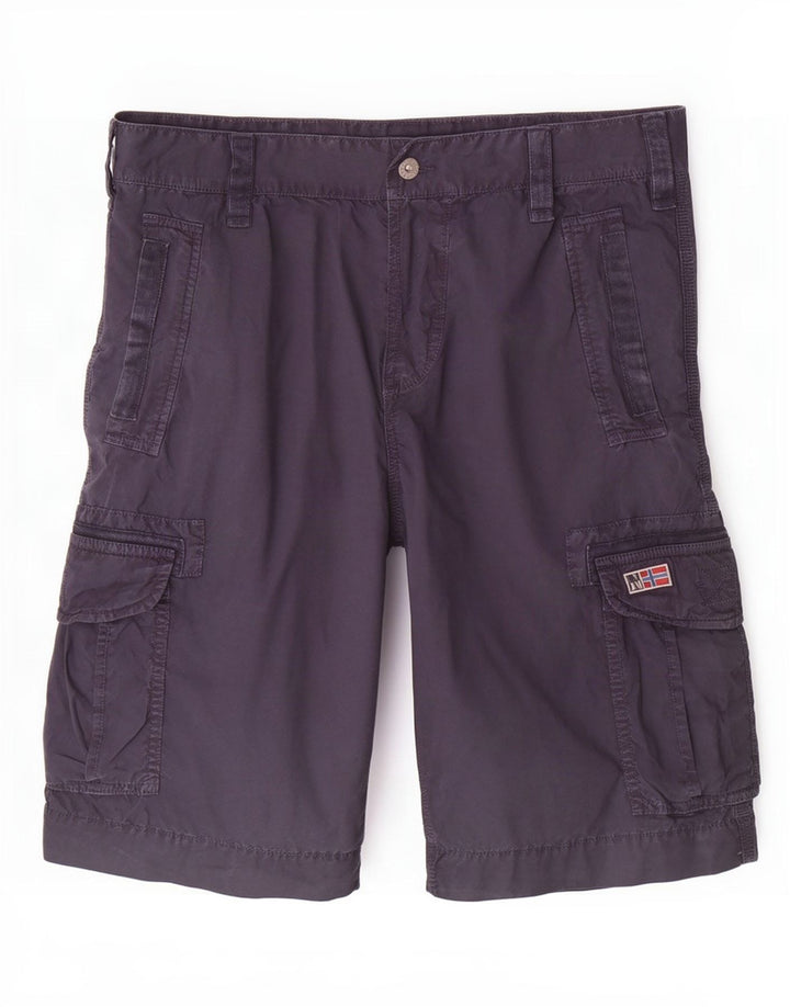 Pantaloncini cargo da uomo Napapijri W36 grandi in cotone blu navy