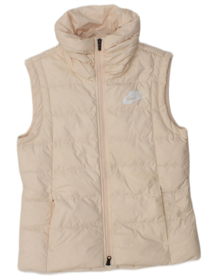 Gilet imbottito da donna NIKE UK 14 poliestere beige medio