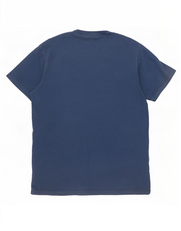 Guess T-shirt grafica da uomo con vestibilità regolare, top grande, in cotone blu navy