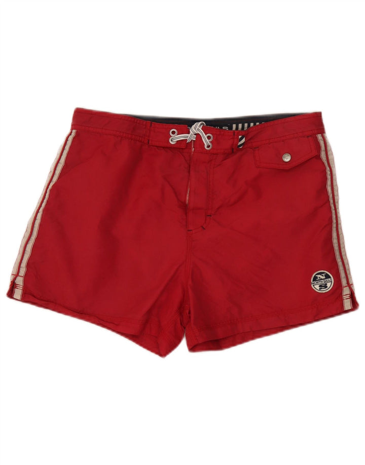 Pantaloncini da bagno grafici da uomo North Sails rosso medio in poliammide