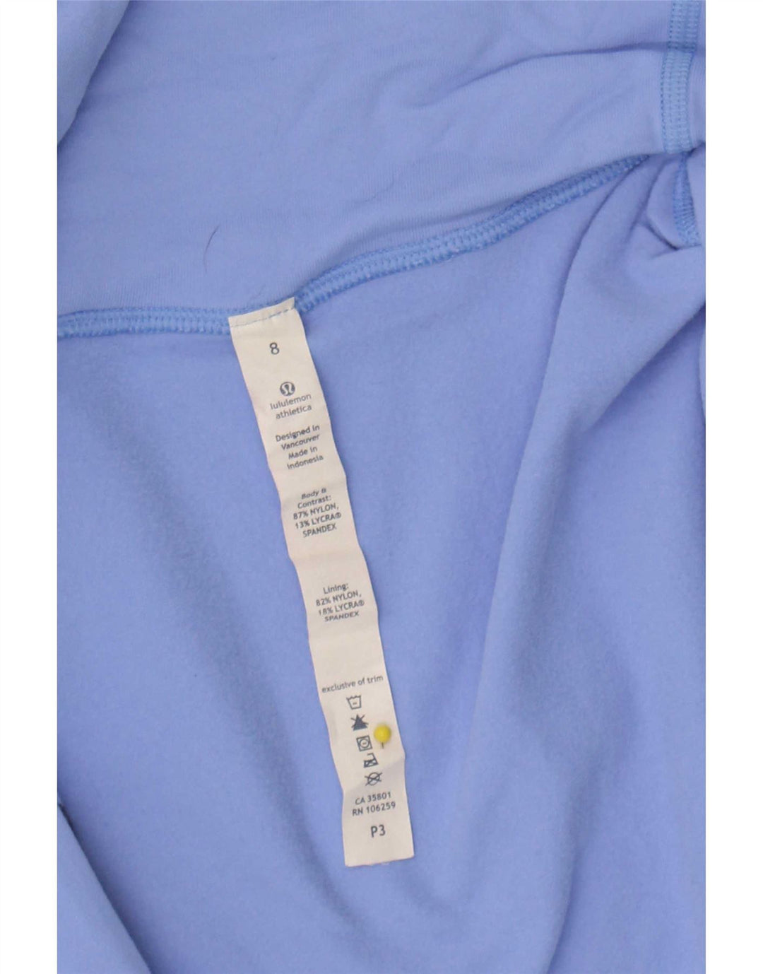 Lululemon Felpa con cappuccio con zip grafica da donna US 8 Nylon blu medio