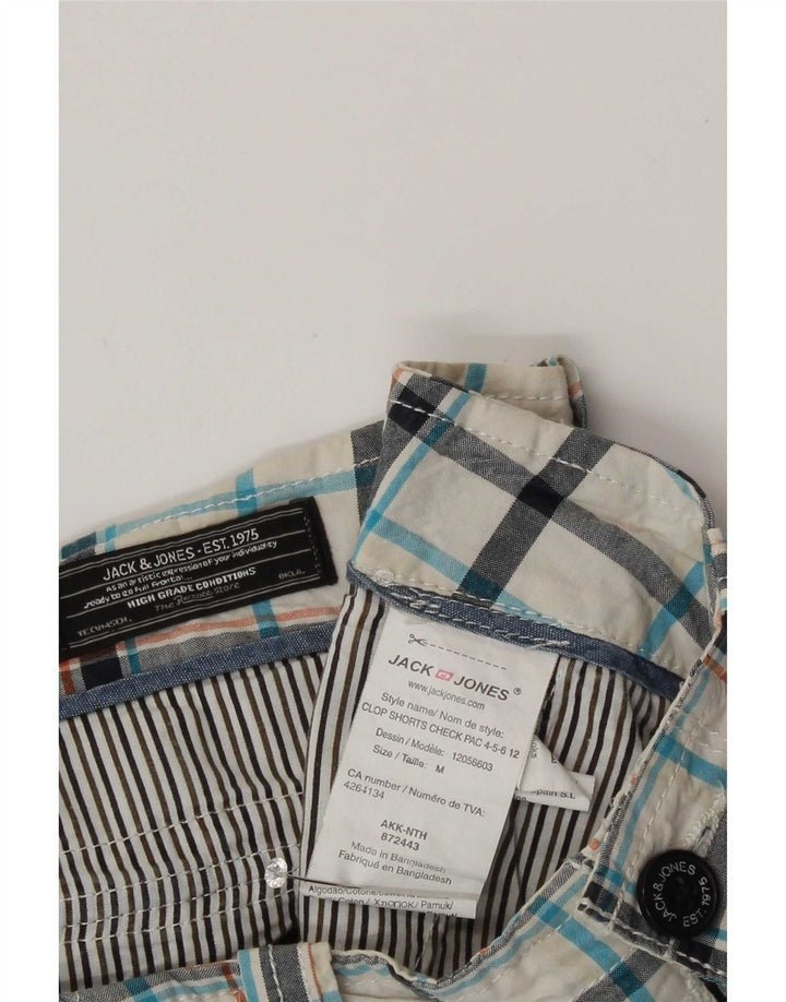Pantaloncini casual da uomo Jack & Jones medi W32 in cotone a quadri bianchi