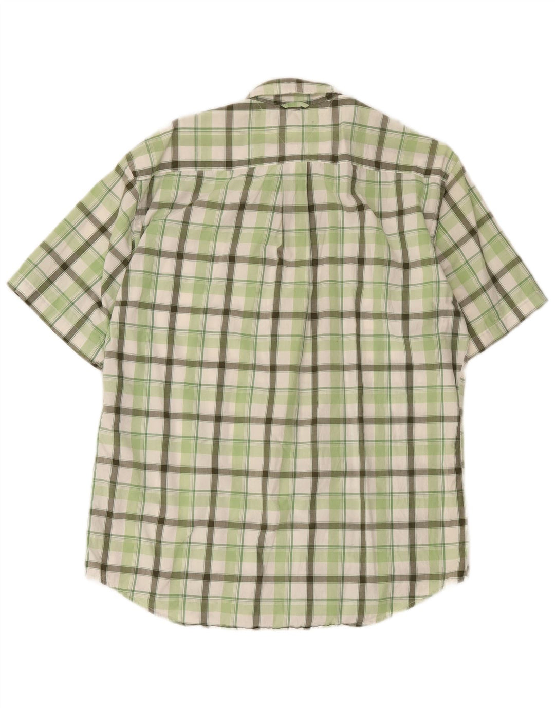 Camicia a maniche corte da uomo Tommy Hilfiger a quadri verdi grandi