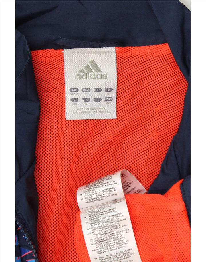 Giacca da tuta da uomo Adidas UK 40/42 Medium Navy Blu Poliestere