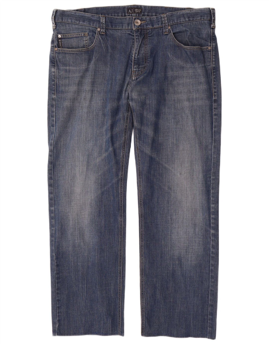 Jeans dritti da uomo ARMANI W38 L30 cotone blu