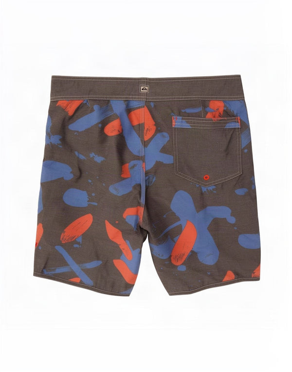 Pantaloncini da bagno da uomo Quiksilver in poliestere grigio medio