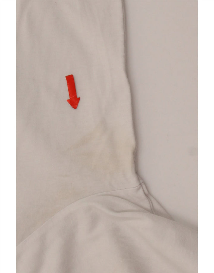 Converse Top grafico da uomo a maniche lunghe in cotone bianco medio