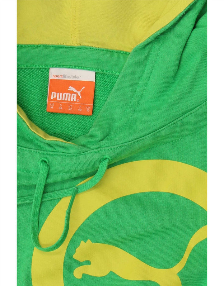 Felpa con cappuccio grafica da donna Puma UK 12 verde medio