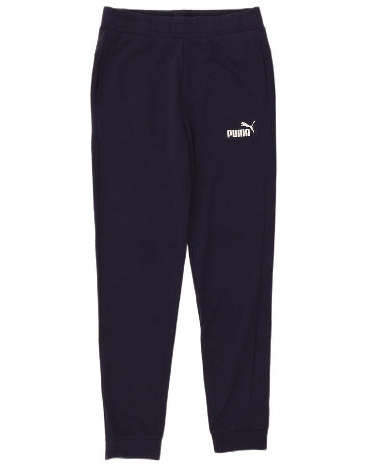 Pantaloni da tuta da donna PUMA Joggers UK 14 Medium Blu Navy Cotone