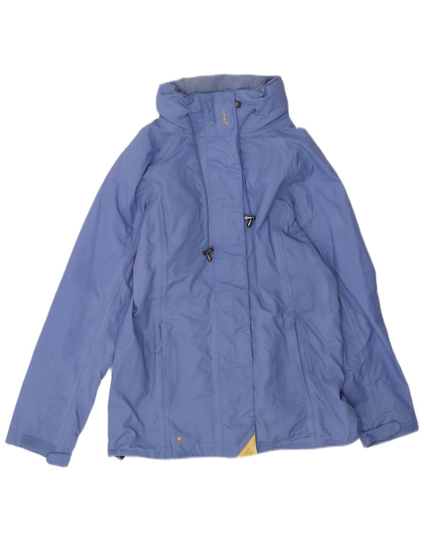 Joules Giacca antipioggia oversize con cappuccio da donna UK 10 Small Blu Poliestere