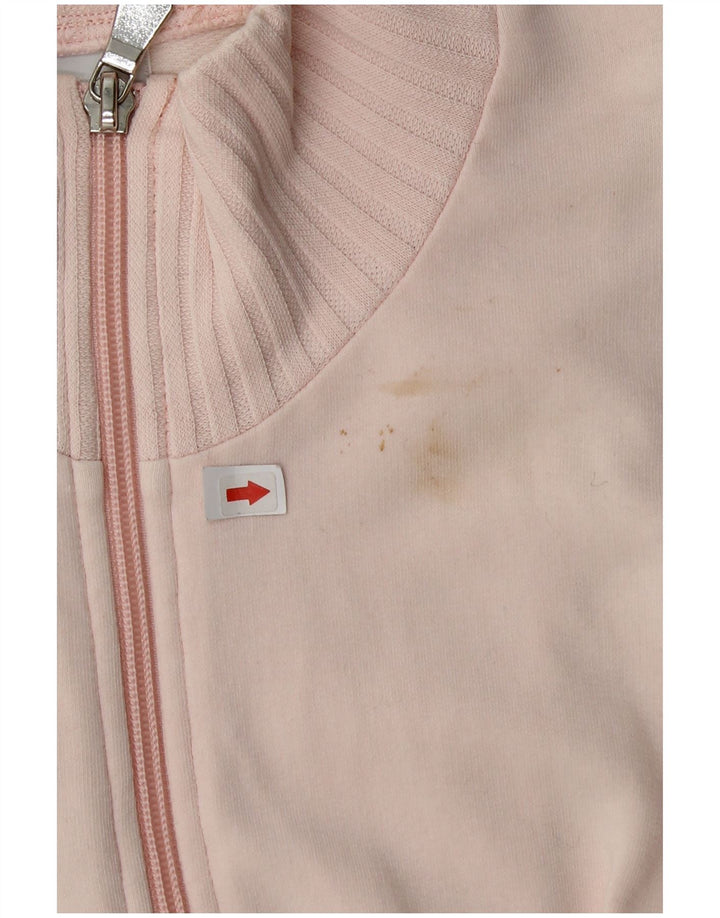Giacca da ginnastica da donna Adidas UK 14 cotone rosa medio