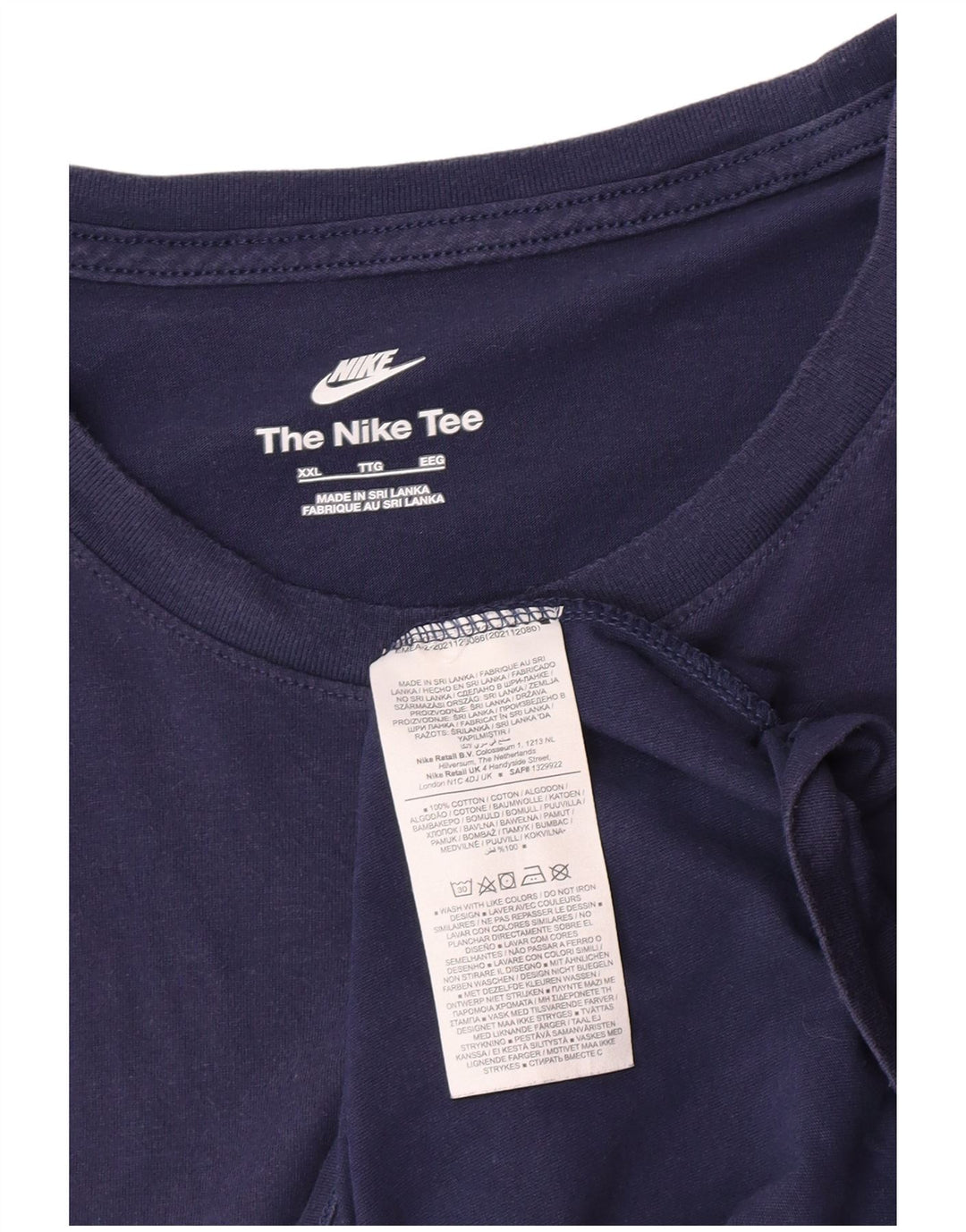 T-shirt da uomo Nike Top 2XL cotone blu navy