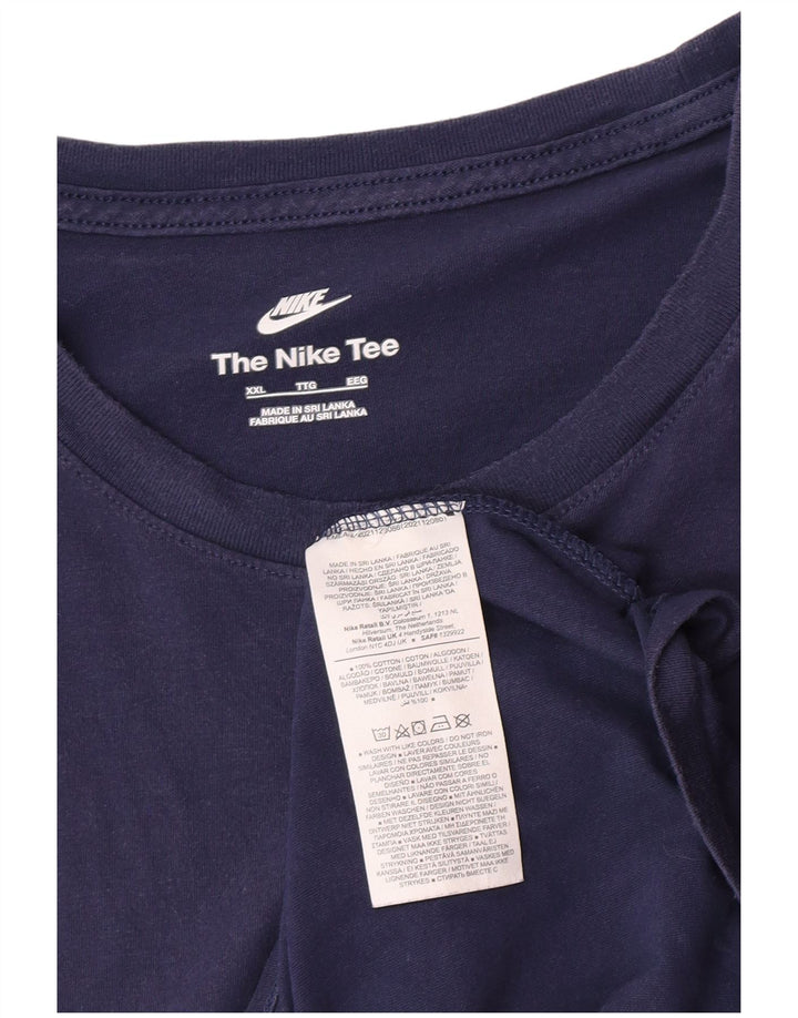 T-shirt da uomo Nike Top 2XL cotone blu navy