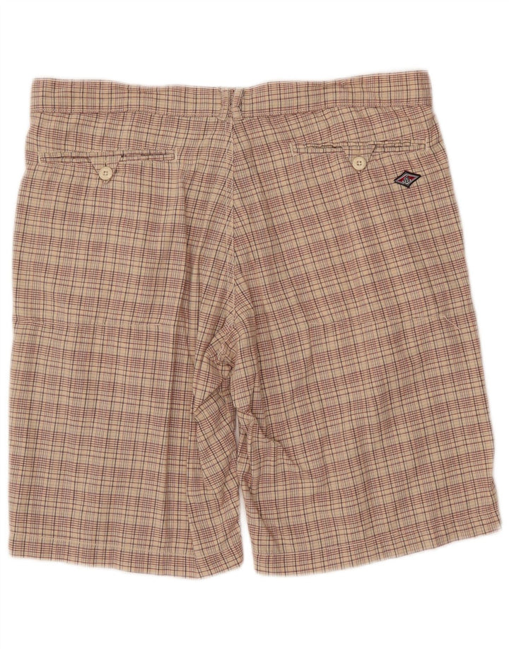 Pantaloncini chino da uomo BEAR W38 XL in cotone a quadri beige