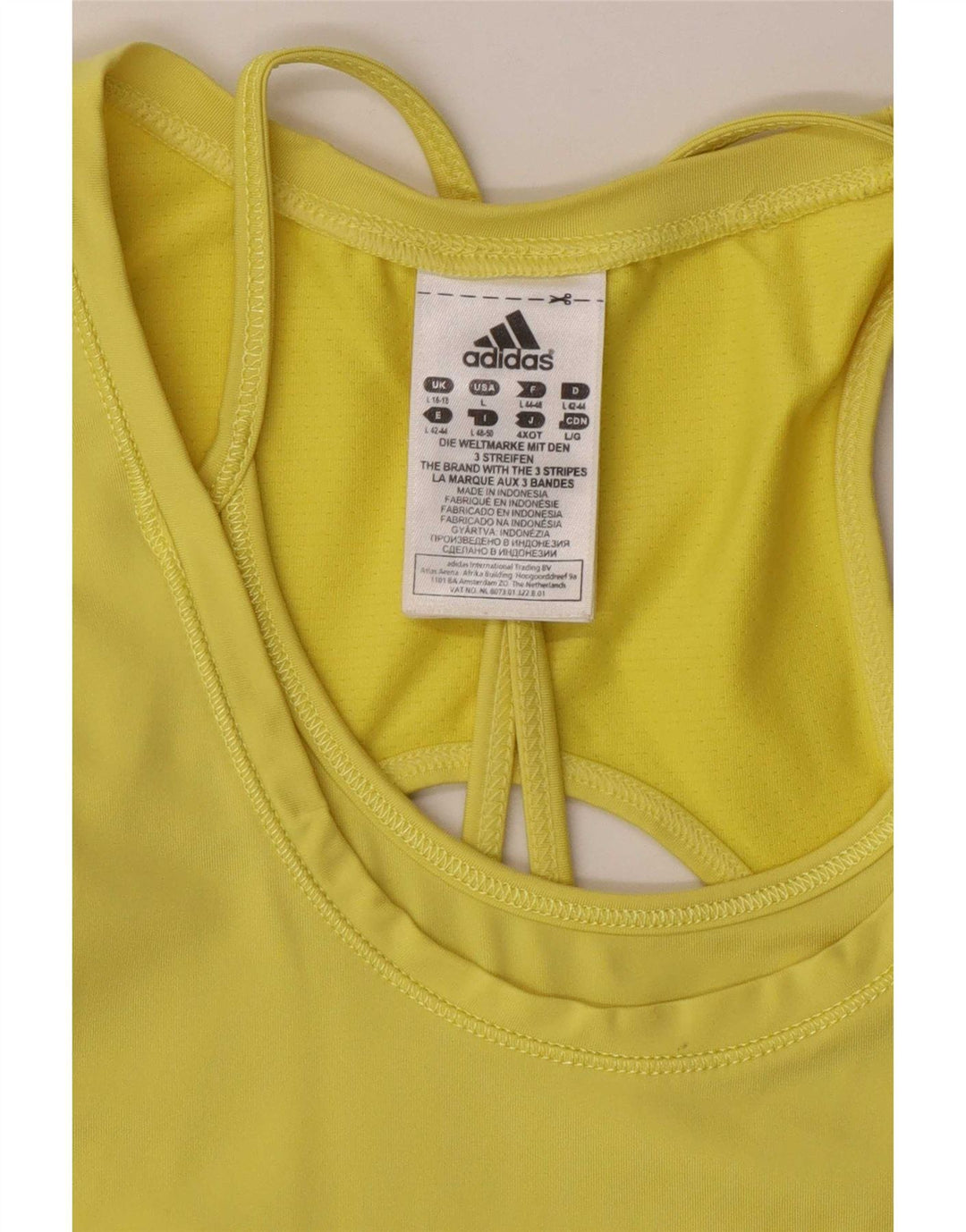 Canotta Adidas Climacool da donna UK 16/18 Large Giallo Poliammide