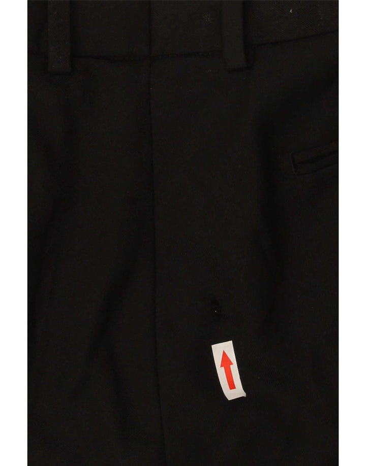Pantaloni da abito con pegging da uomo Marks & Spencer su misura W38 L31 in lana nera