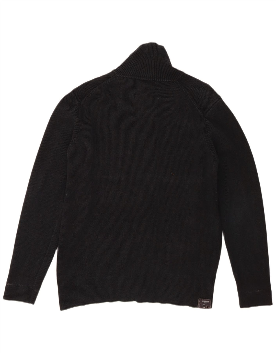 G-STAR Mens Graphic Cardigan Sweater XL Black Cotton