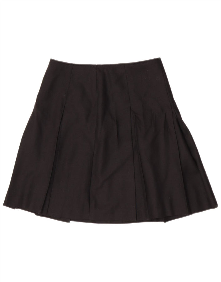 Gonna a pieghe vintage da donna W28 media nera