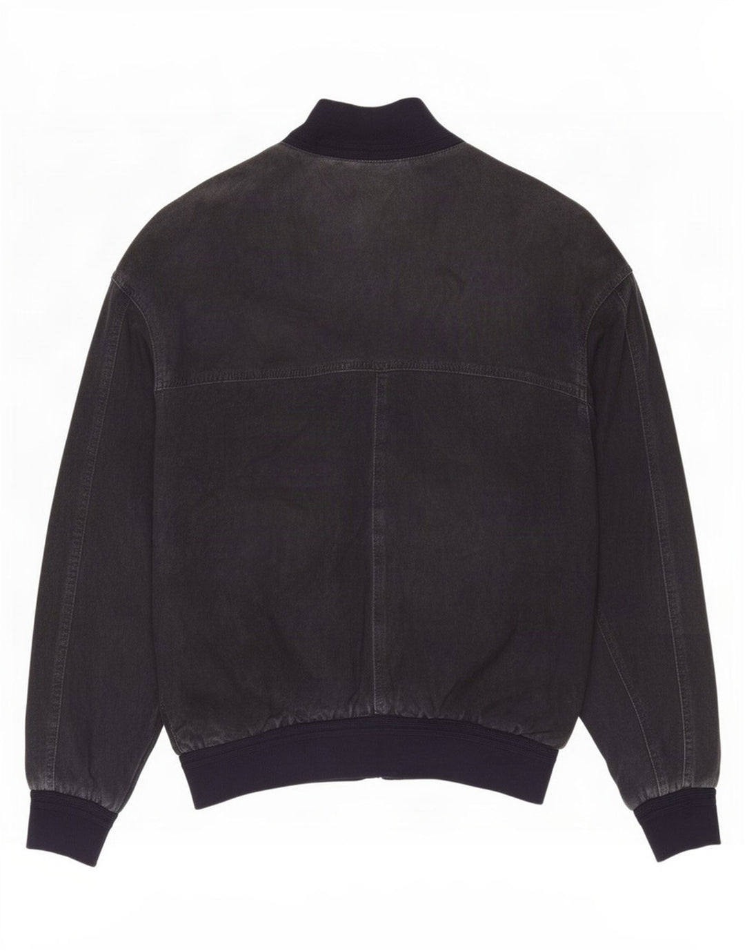Giubbotto bomber in pelle scamosciata da uomo Max UK 38 Medio in pelle blu navy