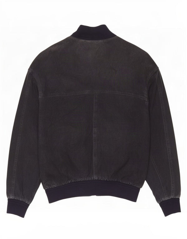 Giubbotto bomber in pelle scamosciata da uomo Max UK 38 Medio in pelle blu navy