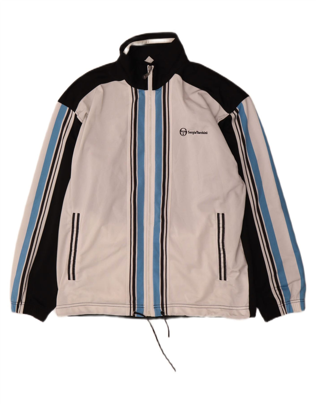 Giacca da tuta da uomo Sergio Tacchini color block bianco medio
