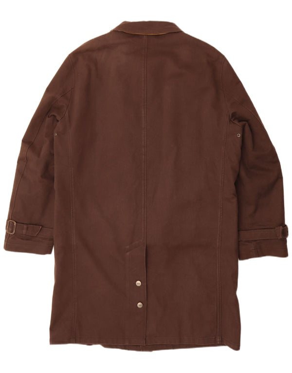 Cappotto DAKS Uomo IT 50 Large Marrone Cotone