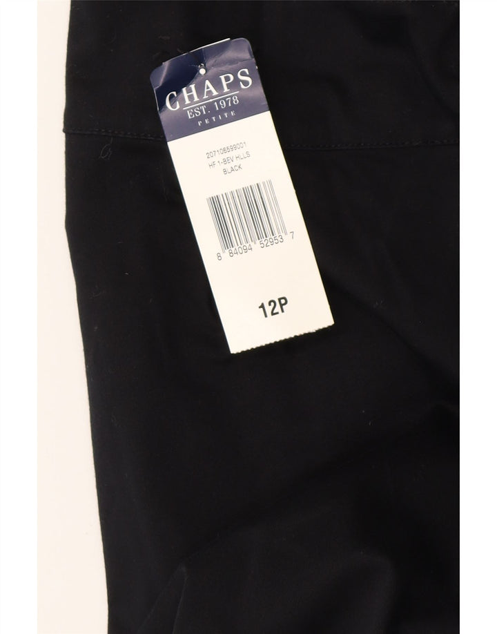 Pantaloni chino dritti da donna Chaps US 12 Large W32 L27 Neri