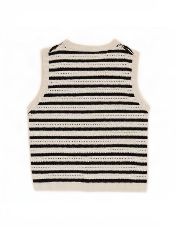 Maglione cardigan da donna French Connection UK 14 Large White Striped