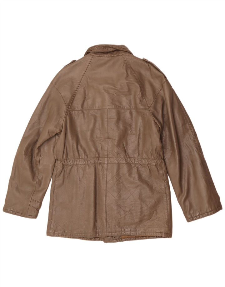 Giacca in Pelle Militare Donna Benini IT 48 XL Grigia