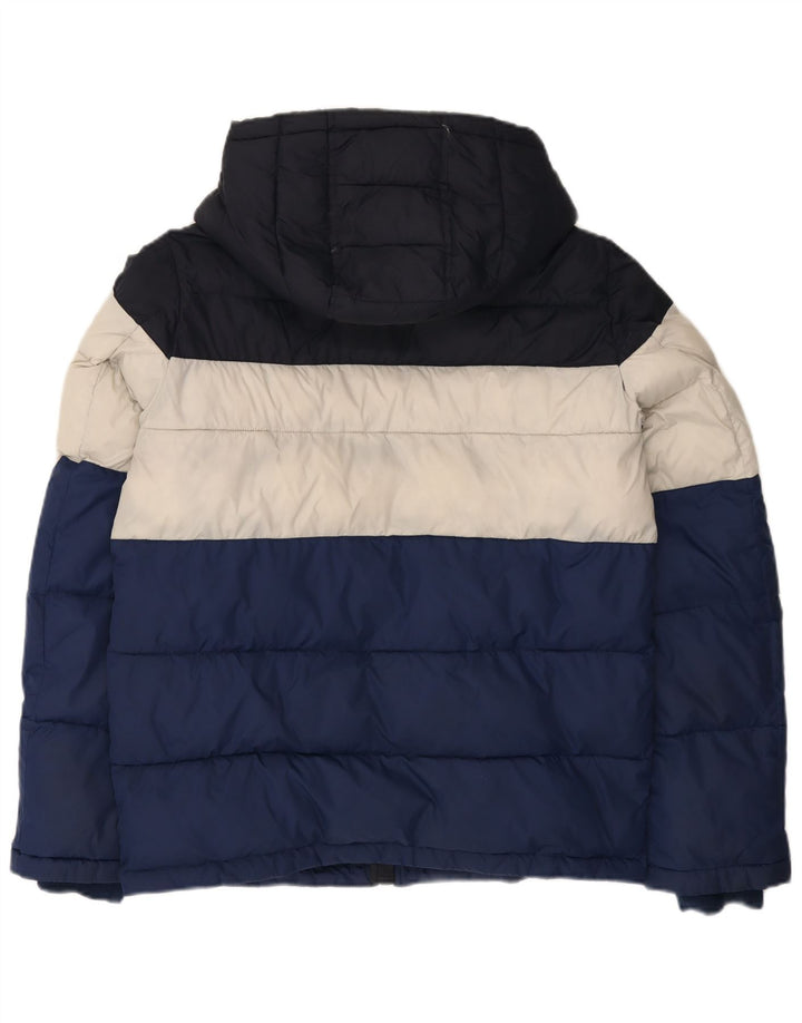 Giacca imbottita con cappuccio da uomo Tommy Hilfiger UK 36 piccola nylon multicolore