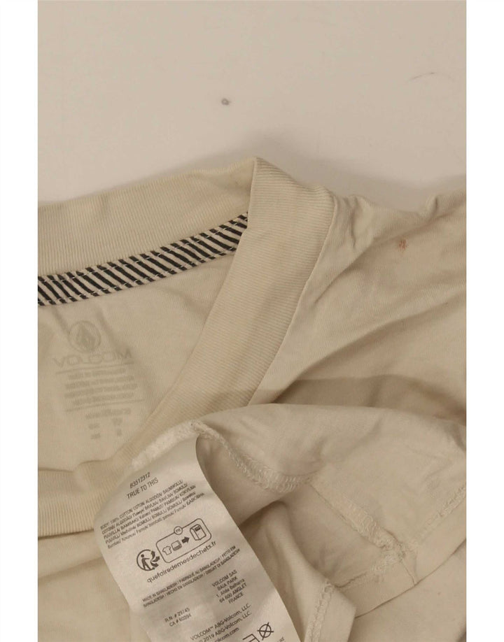 T-shirt grafica da uomo Volcom Top piccola in cotone beige