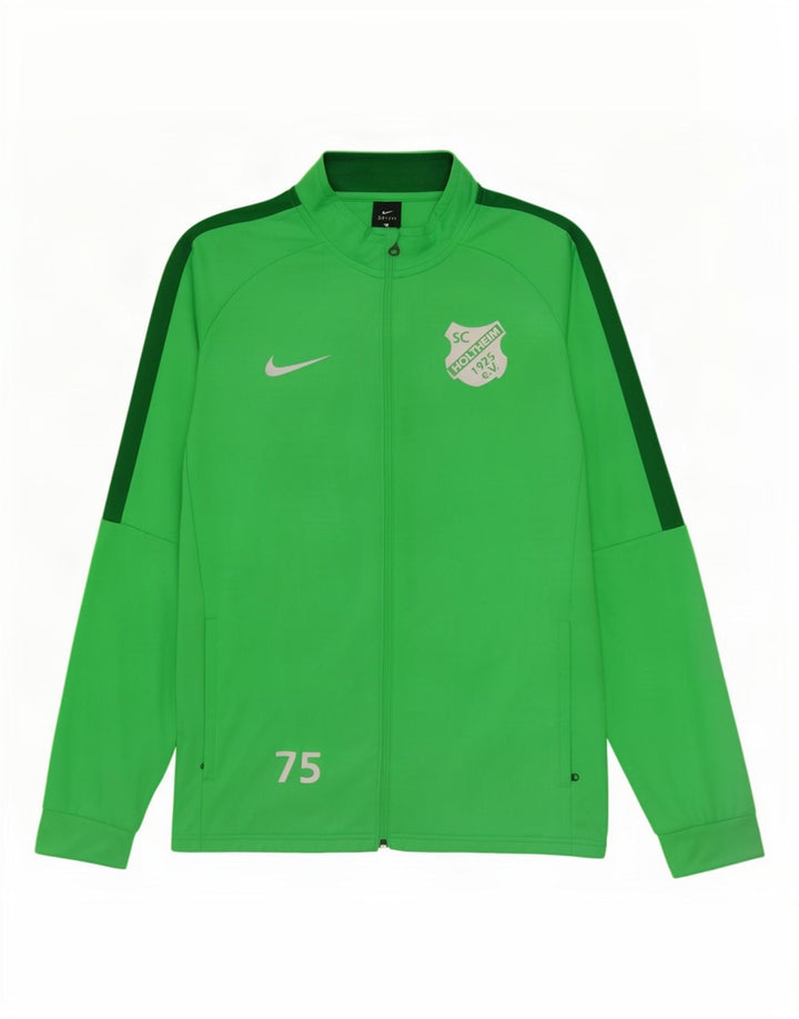 Giacca da ginnastica Nike Dri Fit Graphic da uomo, grande, color block verde