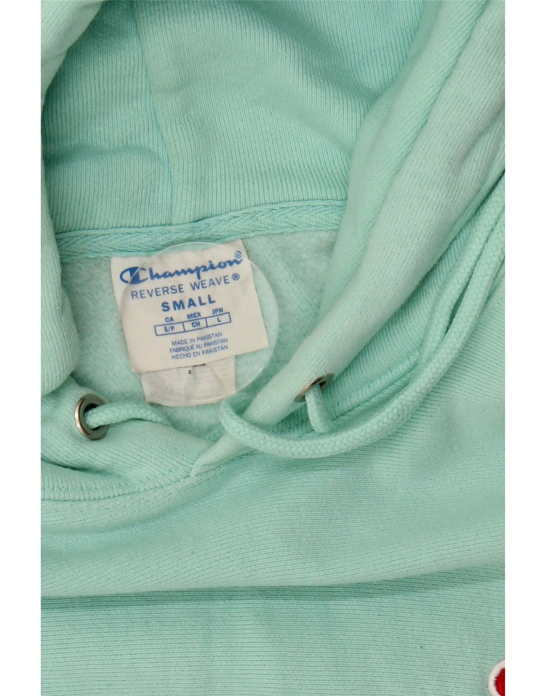 CHAMPION Womens Reverse Weave Hoodie Jumper UK 10 Small Turquoise