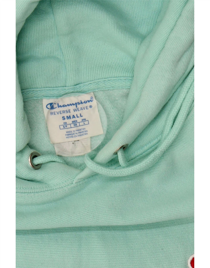 CHAMPION Womens Reverse Weave Hoodie Jumper UK 10 Small Turquoise