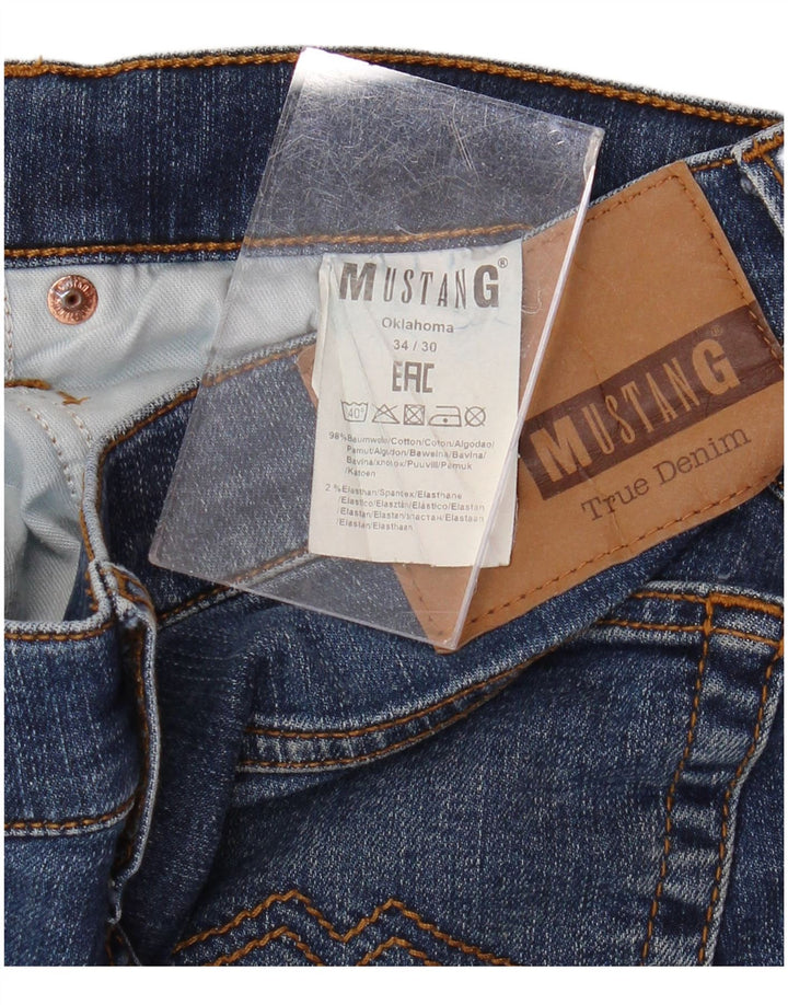Mustang Jeans dritti da uomo Oklahoma W34 L30 cotone blu