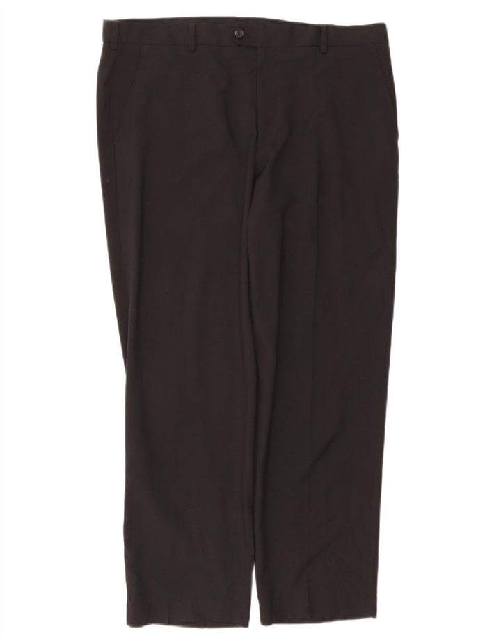 Pantaloni da abito dritti da uomo Izod W38 L30 poliestere nero