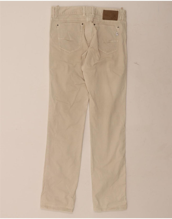 GAUDI Womens Straight Casual Trousers IT 44 Medium W30 L34 Off White Vintage Gaudi and Second-Hand Gaudi from Messina Hembry 