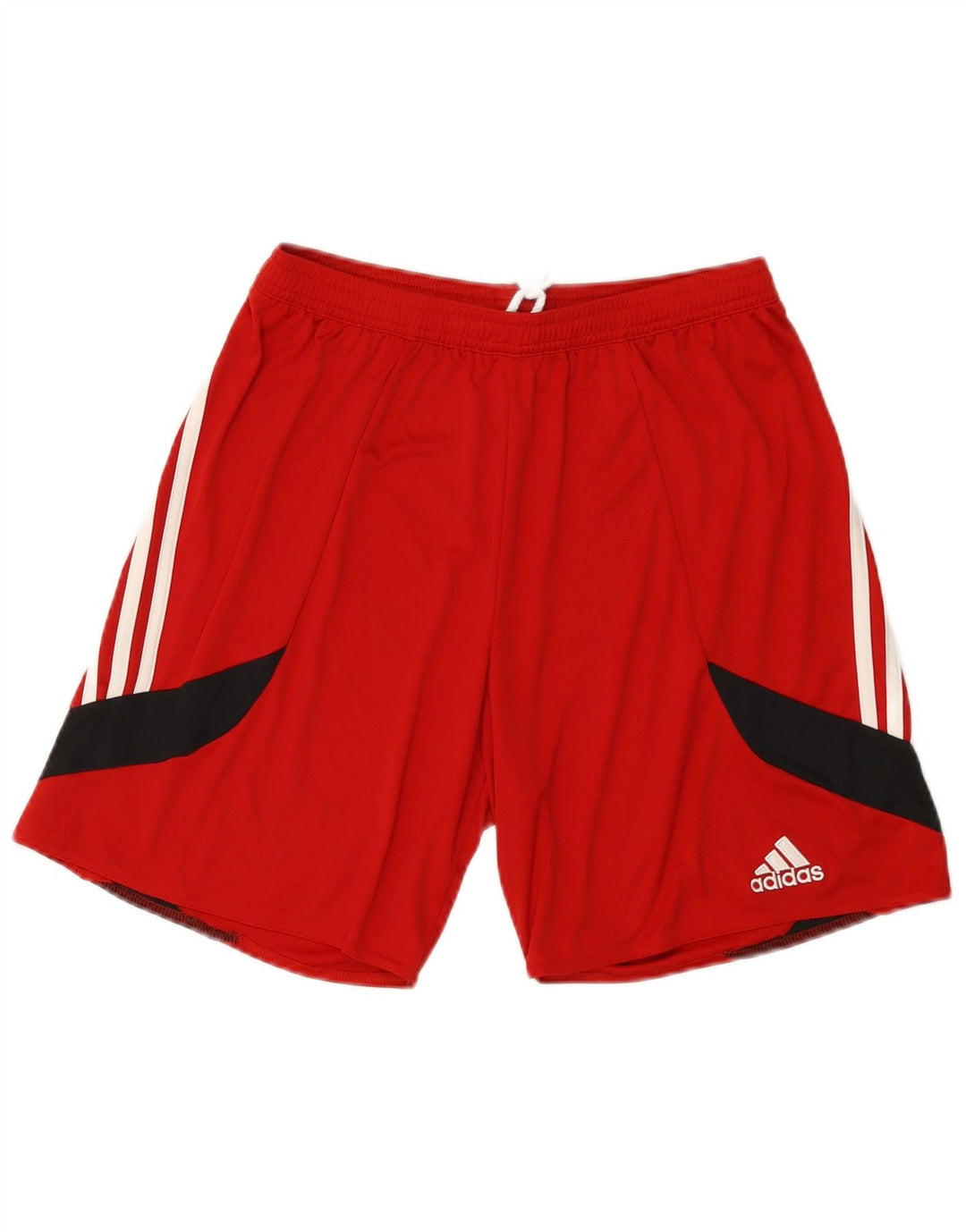 Pantaloncini sportivi Adidas Climalite da uomo in poliestere color block rosso medio