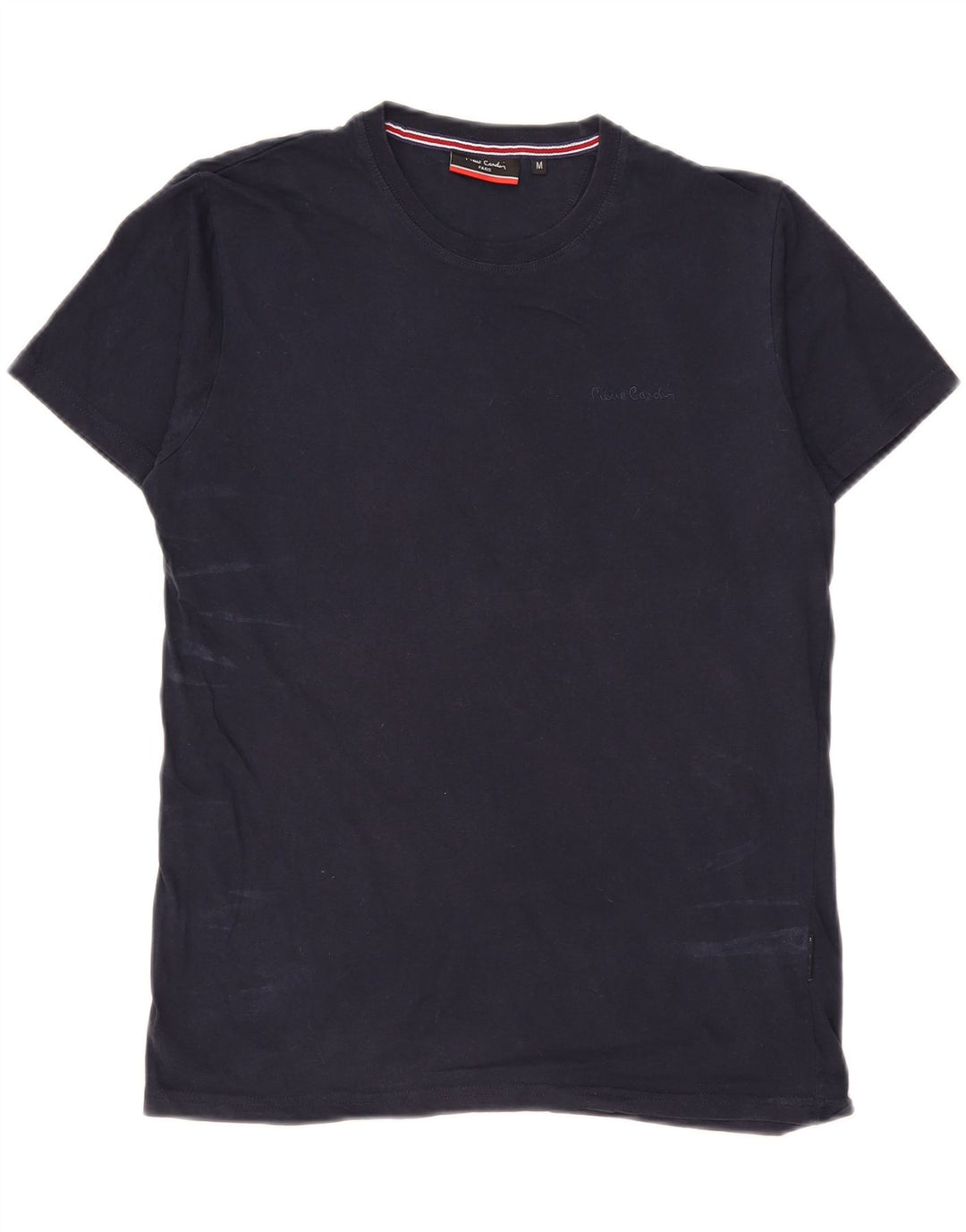 T-shirt da uomo Pierre Cardin Top in cotone blu navy medio