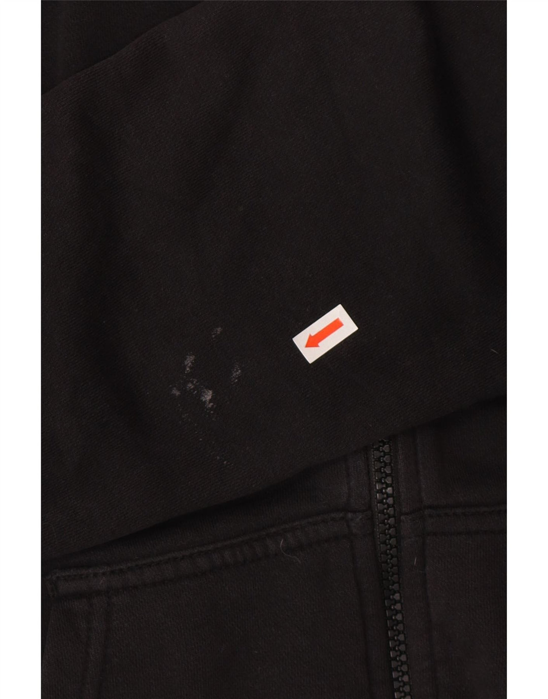 Felpa con cappuccio e zip Nike da uomo piccola in cotone nero