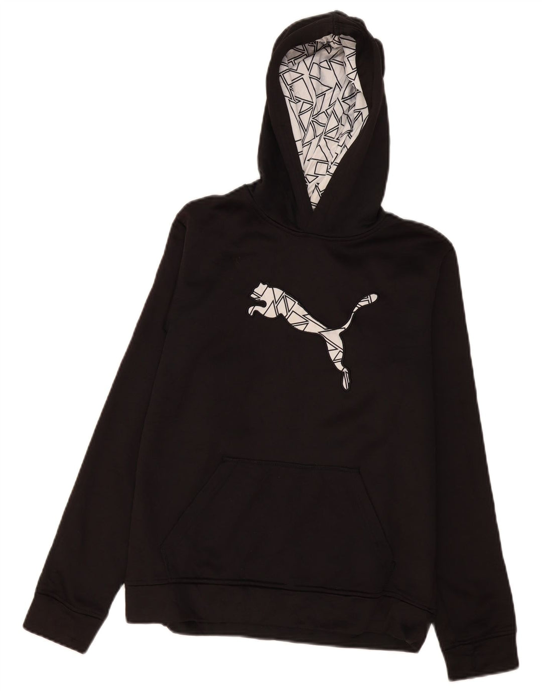 Felpa con cappuccio grafica da ragazzo Puma 12-13 anni grande poliestere nero