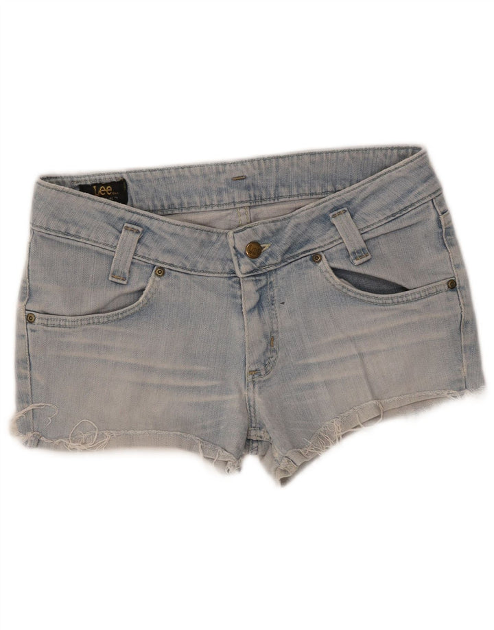 Pantaloncini di jeans da donna Lee W32 grandi blu