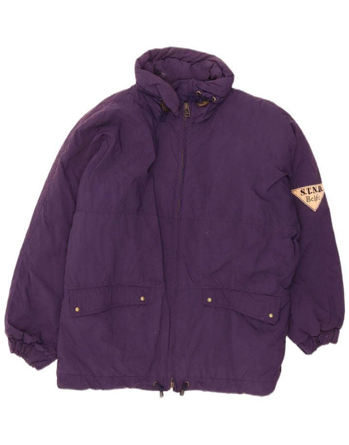 Cappotto imbottito oversize da donna Belfe UK 12 Nylon viola medio